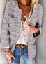 Tweed Casual Plaid Long Sleeve Outerwear