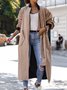 Plain Loose Casual Other Coat