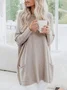 Casual Loose Knit Comfortable Long Sleeve Dress
