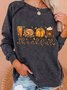 Halloween Casual Crew Neck Loose Long sleeve Sweatshirt