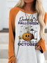 Halloween Casual Loose Crew Neck Long sleeve T-Shirt