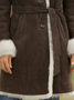Women Casual Teddy Jacket Coat With Faux Fur