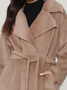 Women Casual Faux Fur Wrap Jacket Coat