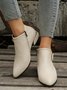 Bow Knot Chunky Heel Pointed Toe Booties