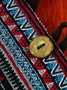 Ethnic Vintage Striped Embroidered Shoulder Bag Ethnic Pattern Crossbody Bag