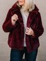 Women Daily Casual Sweater Faux Fur Coat Jacket