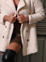 Casual Plain Fluff/Granular Fleece Fabric Teddy Jacket