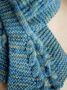 Winter Casual Plain Warm Yarn Knit scarf Blue