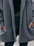 Plain Long Sleeve Hoodie Pockets Plus Size Casual Plush Coat