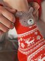 Christmas Elk Old Man Christmas Tree Bear Pattern Plush Socks Socks Set Holiday Party Decorations