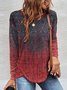Ombre Casual Loose tunic T-Shirt