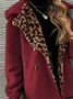Loose Leopard Fluff/Granular Fleece Fabric Teddy Color Block Jacket