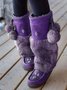 Comfort Soft Sole Fur Ball Panel Boots Plush Snow Boots Footwear