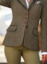 Brown Long Sleeve Cotton-Blend Jacket