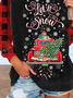 Jersey Christmas Loose Sweatshirt