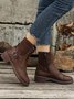 Retro Stitching Lace-up Zipper Boots