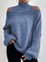 Casual Plain Autumn Micro-Elasticity Daily Loose Best Sell Regular H-Line Sweater for Women