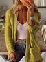 Plain Casual Knitted Sweater Coat