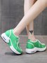Split Joint Lace-Up Platform Air Cushioned Sneakers
