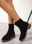 Comfortable Round Toe Back Zip Boots