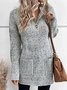 V Neck Knitted Loose Sweater