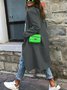Vintage Plain Long Sleeve Pockets Casual Outwear