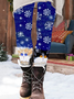 Christmas Snowflake Cat Printed Casual Leggings Xmas Leggings