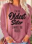 Womens Funny Sister Gift Oldest Sister Casual Top