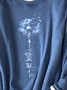 Dandelion Long Sleeve Crew Neck Casual Plush Warmth T-Shirt