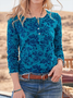Floral Long sleeve Casual T-Shirt