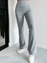Jersey Loose Plain Casual Sweatpants
