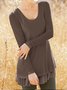 Casual Loose Crew Neck Tunic T-Shirt