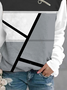 Casual Geometric Printed Splice Zipper Sweatshirt