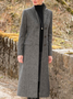 Casual Long Sleeve Stand Collar Outwear Coat