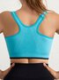 Shockproof Push Up Quick Dry Front Zip Sports Bra