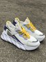 Breathable Mesh Fabric Color Block Slip On Sports Sneakers