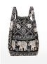 Ethnic Totem Floral Drawstring Backpack Storage Bag