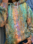 Casual Abstract Long Sleeve Hoodie Printed Top Sweatshirt