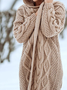 Plain Yarn/Wool Yarn Hoodie Jacquard Texture Sweater Hoodie Coat