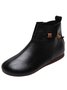 Womens's Plain Vintage Beading Zip Up Boots