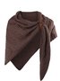 Wool Solid Color Triangle Scarf Dual-purpose Shawl Neck Autumn Winter Warm Accessories