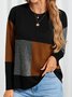 Loose Casual Color Block T-Shirt