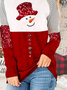 Crew Neck Casual Christmas T-Shirt