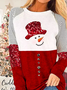 Crew Neck Casual Christmas T-Shirt