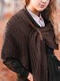 Wool Solid Color Triangle Scarf Dual-purpose Shawl Neck Autumn Winter Warm Accessories