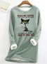 Womenn’s Funny Touch My Coffee I'll Slap You So Hard Casual Sweatshirt