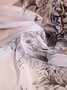Bohemian Silk Floral Long Silk Scarf Vacation Beach Accessories