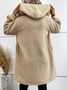 Casual Hoodie Fluff/Granular Fleece Fabric Loose Teddy Jacket