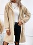 Casual Hoodie Fluff/Granular Fleece Fabric Loose Teddy Jacket