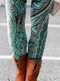 Abstract Casual Jersey Tight Leggings